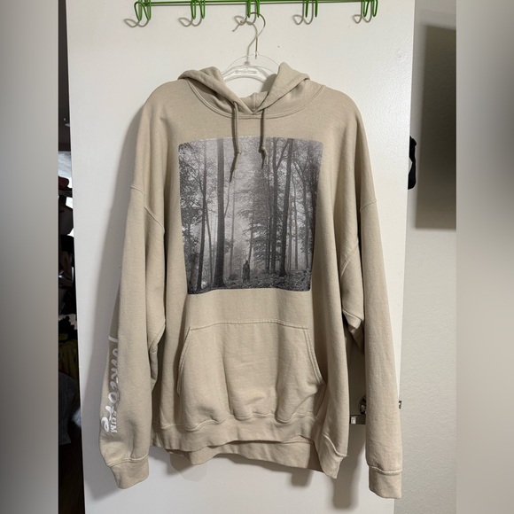 Taylor Swift Folklore "In The Trees" Tan Hoodie Size XXL Rare - Picture 2 of 5
